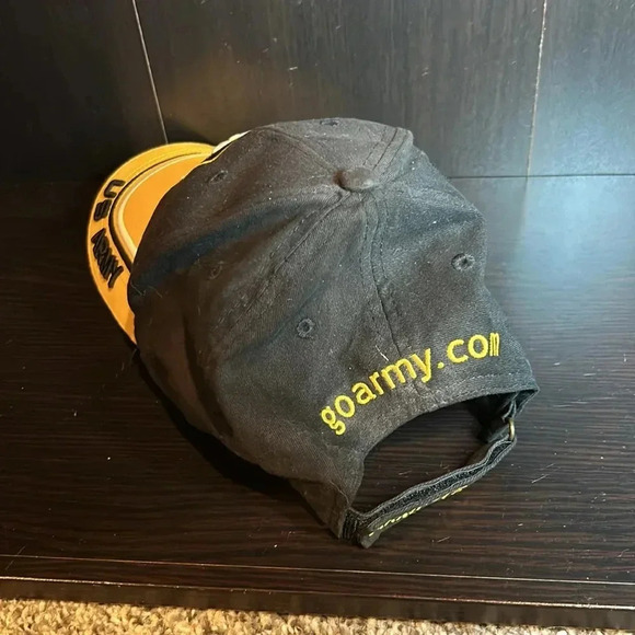 US Army Strong Star Go Army Reserve Baseball Cap Hat Black Yellow - Picture 3 of 10